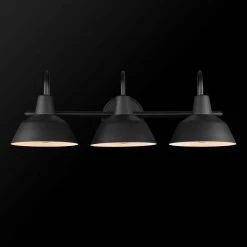 Brooklyn 24 in. 3-Light Matte Black Vanity Light with Bath Set (5-Piece) by Globe Electric -Deals Globe Electric Store matte black globe electric vanity lighting 51710 c3 1000