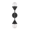 Avery 2-Light Matte Black Plug-In or Hardwire Wall Sconce by Globe Electric