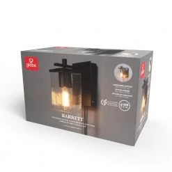 Barrett 1-Light Matte Black Plug-In or Hardwire Wall Sconce with USB and USB-C Port, Seeded Glass Shade by Globe Electric 16 Barrett 1-Light Matte Black Plug-In or Hardwire Wall Sconce with USB and USB-C Port, Seeded Glass Shade by Globe Electric -Deals Globe Electric Store matte black globe electric vanity lighting 65000004 76 1000