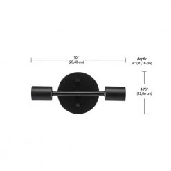 Alexandria 10 in. 2-Light Matte Black Reversible Vanity Light by Globe Electric -Deals Globe Electric Store matte black globe electric vanity lighting 65558 44 1000