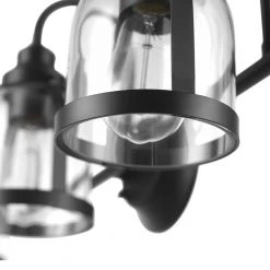 Devonport 24 in. 3-Light Matte Black Vanity Light with Clear Glass Shades, 4-Piece Bathroom Accessory Set Included by Globe Electric -Deals Globe Electric Store matte black globe electric vanity lighting 91002144 44 1000