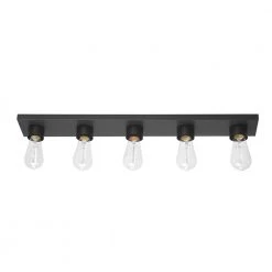 Alden 27.97 in. 5-Light Matte Black Vanity Light by Globe Electric