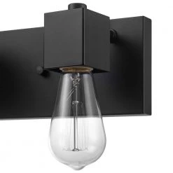 18 in. 3-Light Matte Black Vanity Light by Globe Electric -Deals Globe Electric Store matte black globe electric vanity lighting 91002817 4f 1000