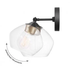 Harrow 1-Light Matte Black Wall Sconce with Clear Glass Shade by Globe Electric 10 Harrow 1-Light Matte Black Wall Sconce with Clear Glass Shade by Globe Electric -Deals Globe Electric Store matte black globe electric wall sconces 51367 44 1000