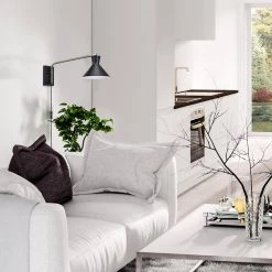 Waldwick 1-Light Matte Black Plug-In or Hardwire Wall Sconce with Antique Brass Accent and LED Bulb Included by Globe Electric 11 Waldwick 1-Light Matte Black Plug-In or Hardwire Wall Sconce with Antique Brass Accent and LED Bulb Included by Globe Electric -Deals Globe Electric Store matte black globe electric wall sconces 51428 31 1000