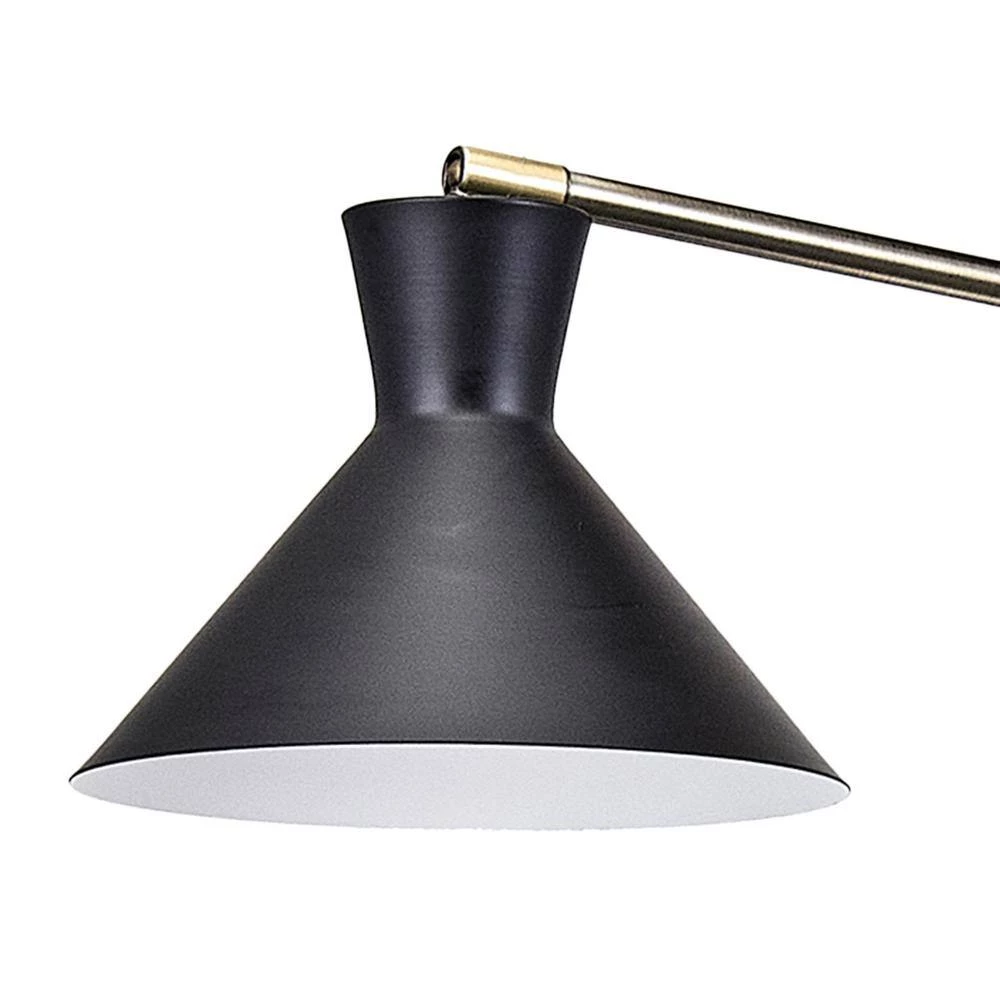 Waldwick 1-Light Matte Black Plug-In or Hardwire Wall Sconce with Antique Brass Accent and LED Bulb Included by Globe Electric 4 Waldwick 1-Light Matte Black Plug-In or Hardwire Wall Sconce with Antique Brass Accent and LED Bulb Included by Globe Electric - Image 4