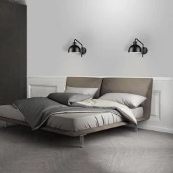 Carter 1-Light Matte Black Plug-In or Hardwire Wall Sconce with 6 ft. Cord by Globe Electric -Deals Globe Electric Store matte black globe electric wall sconces 51798 4f 1000