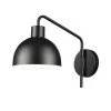 Carter 1-Light Matte Black Plug-In or Hardwire Wall Sconce with 6 ft. Cord by Globe Electric