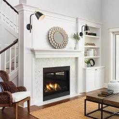 Davis 1-Light Matte Black Plug-In or Hardwire Wall Sconce with 6 ft. Cord by Globe Electric -Deals Globe Electric Store matte black globe electric wall sconces 51799 4f 1000