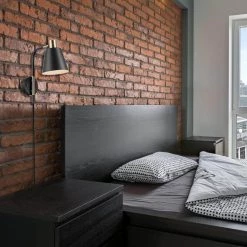 Davis 1-Light Matte Black Plug-In or Hardwire Wall Sconce with 6 ft. Cord by Globe Electric -Deals Globe Electric Store matte black globe electric wall sconces 51799 c3 1000