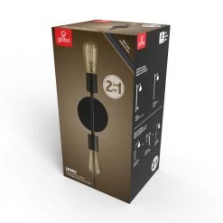 Lewis 2-Light Matte Black Plug-In or Hardwire Wall Sconce with 6 ft. Cord by Globe Electric 16 Lewis 2-Light Matte Black Plug-In or Hardwire Wall Sconce with 6 ft. Cord by Globe Electric -Deals Globe Electric Store matte black globe electric wall sconces 51800 76 1000