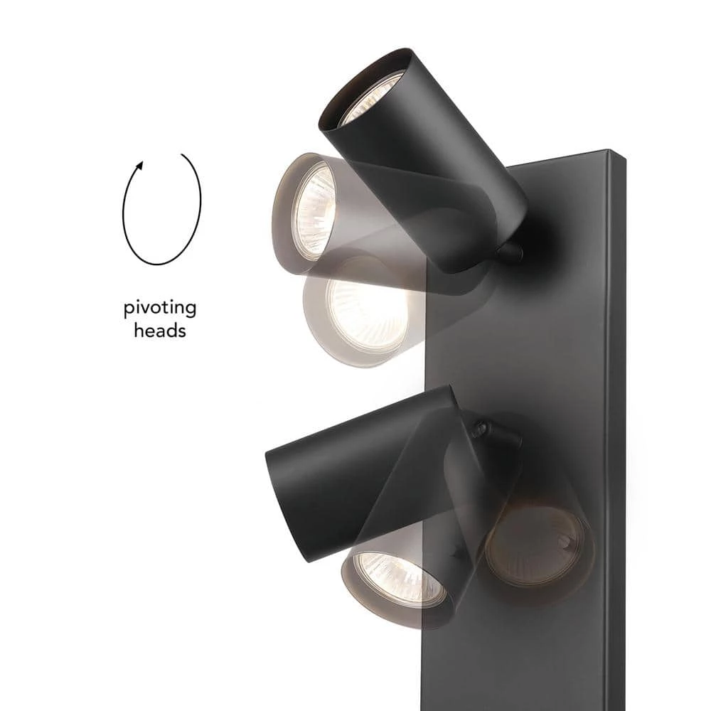 Davies 2-Light Matte Black Plug-In or Hardwire Wall Sconce with In-Line On/Off Switch by Globe Electric 6 Davies 2-Light Matte Black Plug-In or Hardwire Wall Sconce with In-Line On/Off Switch by Globe Electric - Image 6