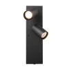 Davies 2-Light Matte Black Plug-In or Hardwire Wall Sconce with In-Line On/Off Switch by Globe Electric