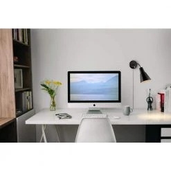 Ramezay 1-Light Matte Black Plug-In or Hardwire Task Wall Sconce Light by Globe Electric -Deals Globe Electric Store matte black globe electric wall sconces 65312 4f 1000