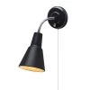 Ramezay 1-Light Matte Black Plug-In or Hardwire Task Wall Sconce Light by Globe Electric