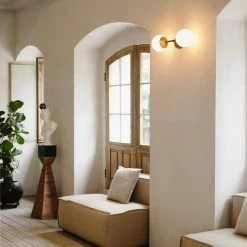 Celestia 2-Light Matte Black Wall Sconce with Antique Brass Socket and Matte Opal Glass Shades by Globe Electric -Deals Globe Electric Store matte black globe electric wall sconces 91002204 31 1000