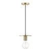 Veruca 1-Light Matte Brass Plug-In or Hardwire Pendant Lighting by Globe Electric