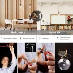 Veruca 1-Light Matte Brass Plug-In or Hardwire Pendant Lighting by Globe Electric -Deals Globe Electric Store matte brass globe electric chandeliers 60342 d4 1000