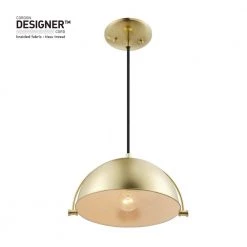 Dolores 1-Light Matte Brass Standard Mini Pendant by Globe Electric -Deals Globe Electric Store matte brass globe electric chandeliers 61261 44 1000