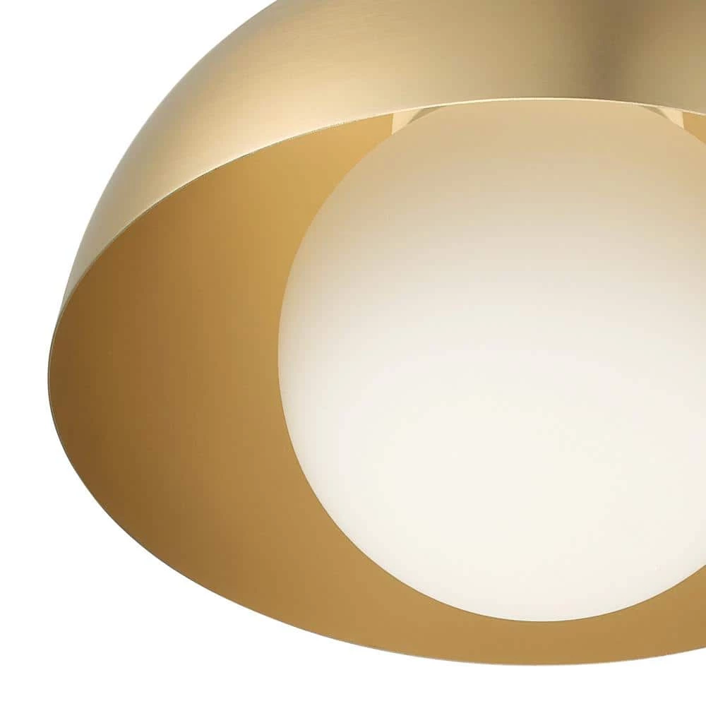 Amelia 1-Light Matte Brass Mini Pendant Light with Frosted Glass Shade by Globe Electric 5 Amelia 1-Light Matte Brass Mini Pendant Light with Frosted Glass Shade by Globe Electric - Image 5