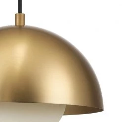Amelia 1-Light Matte Brass Mini Pendant Light with Frosted Glass Shade by Globe Electric 14 Amelia 1-Light Matte Brass Mini Pendant Light with Frosted Glass Shade by Globe Electric -Deals Globe Electric Store matte brass globe electric chandeliers 91002297 44 1000