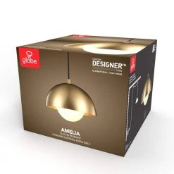 Amelia 1-Light Matte Brass Mini Pendant Light with Frosted Glass Shade by Globe Electric 16 Amelia 1-Light Matte Brass Mini Pendant Light with Frosted Glass Shade by Globe Electric -Deals Globe Electric Store matte brass globe electric chandeliers 91002297 76 1000