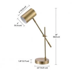 Pratt 20 in. Matte Brass Desk Lamp by Globe Electric -Deals Globe Electric Store matte brass globe electric desk lamps 52098 1f 1000