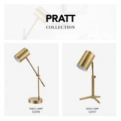 Pratt 20 in. Matte Brass Desk Lamp by Globe Electric -Deals Globe Electric Store matte brass globe electric desk lamps 52098 66 1000