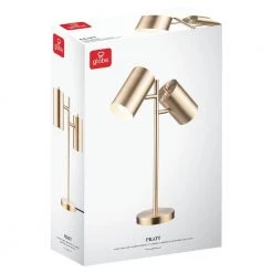 Pratt 20 in. 2-Light Matte Brass Desk Lamp with Rotary Switch on Shades by Globe Electric -Deals Globe Electric Store matte brass globe electric desk lamps 52913 44 1000