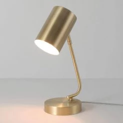 Jordan 15 in. Matte Brass Desk Lamp with In-Line On/Off Rocker Switch by Globe Electric -Deals Globe Electric Store matte brass globe electric desk lamps 91000674 40 1000