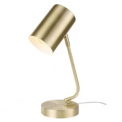 Jordan 15 in. Matte Brass Desk Lamp with In-Line On/Off Rocker Switch by Globe Electric