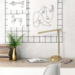 Ross 16 in. Matte Brass LED Integrated Desk Lamp with 2.1A USB Port by Globe Electric 19 Ross 16 in. Matte Brass LED Integrated Desk Lamp with 2.1A USB Port by Globe Electric -Deals Globe Electric Store matte brass globe electric desk lamps 91000678 31 1000