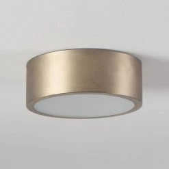 Edinburg 10.2 in. Matte Brass LED Integrated Flush Mount with Frosted Glass Shade by Globe Electric 13 Edinburg 10.2 in. Matte Brass LED Integrated Flush Mount with Frosted Glass Shade by Globe Electric -Deals Globe Electric Store matte brass globe electric flush mount lights 60979 40 1000