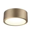 Edinburg 10.2 in. Matte Brass LED Integrated Flush Mount with Frosted Glass Shade by Globe Electric