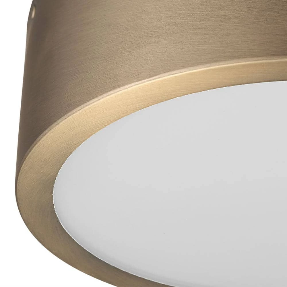 Edinburg 10.2 in. Matte Brass LED Integrated Flush Mount with Frosted Glass Shade by Globe Electric 10 Edinburg 10.2 in. Matte Brass LED Integrated Flush Mount with Frosted Glass Shade by Globe Electric - Image 10