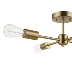 Vane 17 in. 4-Light Matte Brass Semi-Flush Mount by Globe Electric -Deals Globe Electric Store matte brass globe electric flush mount lights 61122 44 1000
