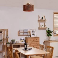 14 in. 1-Light Matte Brass Semi-Flush Mount Ceiling Light with Paper Twine Shade by Globe Electric 19 14 in. 1-Light Matte Brass Semi-Flush Mount Ceiling Light with Paper Twine Shade by Globe Electric -Deals Globe Electric Store matte brass globe electric flush mount lights 91002844 31 1000