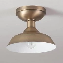 Kurt 1-Light Matte Brass Outdoor Indoor Semi-Flush Mount Light by Globe Electric 13 Kurt 1-Light Matte Brass Outdoor Indoor Semi-Flush Mount Light by Globe Electric -Deals Globe Electric Store matte brass globe electric outdoor flush mount lights 44843 40 1000