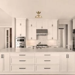 Kurt 1-Light Matte Brass Outdoor Indoor Semi-Flush Mount Light by Globe Electric 16 Kurt 1-Light Matte Brass Outdoor Indoor Semi-Flush Mount Light by Globe Electric -Deals Globe Electric Store matte brass globe electric outdoor flush mount lights 44843 4f 1000