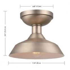 Kurt 1-Light Matte Brass Outdoor Indoor Semi-Flush Mount Light by Globe Electric 15 Kurt 1-Light Matte Brass Outdoor Indoor Semi-Flush Mount Light by Globe Electric -Deals Globe Electric Store matte brass globe electric outdoor flush mount lights 44843 c3 1000