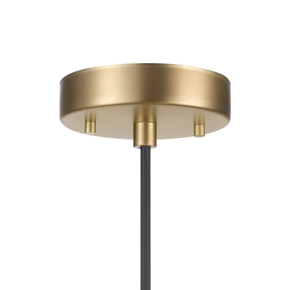 Sydney 1-Light Matte Brass Pendant Light with Clear Glass Outer Shade and Frosted Glass Insert by Globe Electric 6 Sydney 1-Light Matte Brass Pendant Light with Clear Glass Outer Shade and Frosted Glass Insert by Globe Electric - Image 6