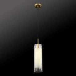 Sydney 1-Light Matte Brass Pendant Light with Clear Glass Outer Shade and Frosted Glass Insert by Globe Electric 10 Sydney 1-Light Matte Brass Pendant Light with Clear Glass Outer Shade and Frosted Glass Insert by Globe Electric -Deals Globe Electric Store matte brass globe electric pendant lights 91002298 e1 1000