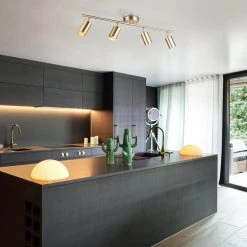 Pratt 30 in. 4-Light Matte Brass Track Lighting by Globe Electric -Deals Globe Electric Store matte brass globe electric track lighting kits 59822 31 1000