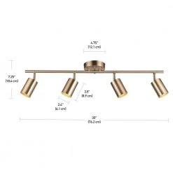 Pratt 30 in. 4-Light Matte Brass Track Lighting by Globe Electric -Deals Globe Electric Store matte brass globe electric track lighting kits 59822 44 1000