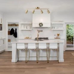 Pratt 30 in. 4-Light Matte Brass Track Lighting by Globe Electric -Deals Globe Electric Store matte brass globe electric track lighting kits 59822 4f 1000