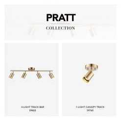 Pratt 30 in. 4-Light Matte Brass Track Lighting by Globe Electric -Deals Globe Electric Store matte brass globe electric track lighting kits 59822 76 1000