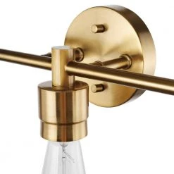 Alexandria 21.4 in. 3-Light Matte Brass Vanity Light with Bath Set (5-Piece) by Globe Electric -Deals Globe Electric Store matte brass globe electric vanity lighting 51563 40 1000