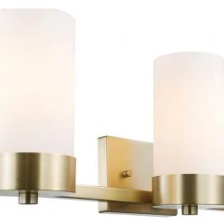 Marcie 24 in. 3-Light Matte brass Vanity Light with Frosted Glass Shades by Globe Electric 12 Marcie 24 in. 3-Light Matte brass Vanity Light with Frosted Glass Shades by Globe Electric -Deals Globe Electric Store matte brass globe electric vanity lighting 51616 1f 1000