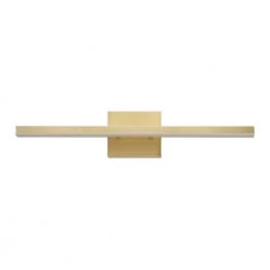 Jensen 24 in. 2-Light Matte Brass LED Integrated Vanity Light with Frosted Diffuser by Globe Electric