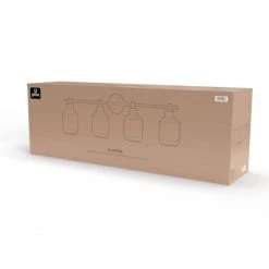 Cannes 33.63 in. 4-Light Matte Brass Vanity Light with Opal Glass Shades by Globe Electric -Deals Globe Electric Store matte brass globe electric vanity lighting 91002299 fa 1000